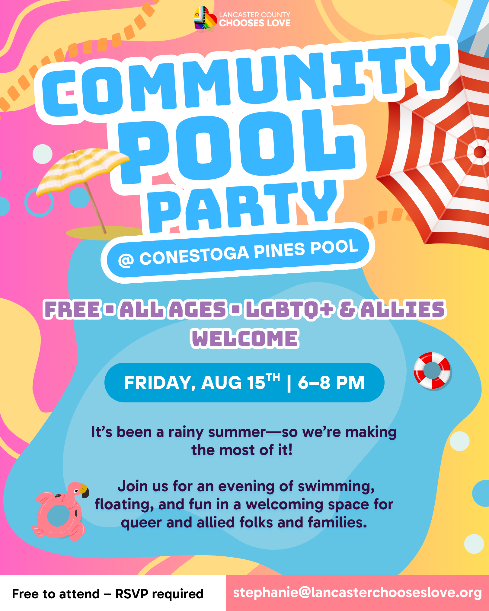 Pool party event flier