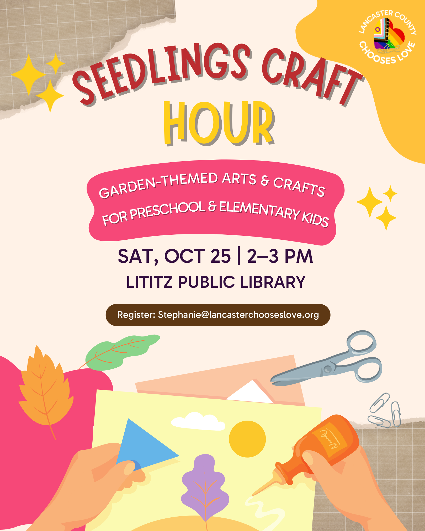 Beige And Yellow Playful Arts And Crafts Camp Poster (1)